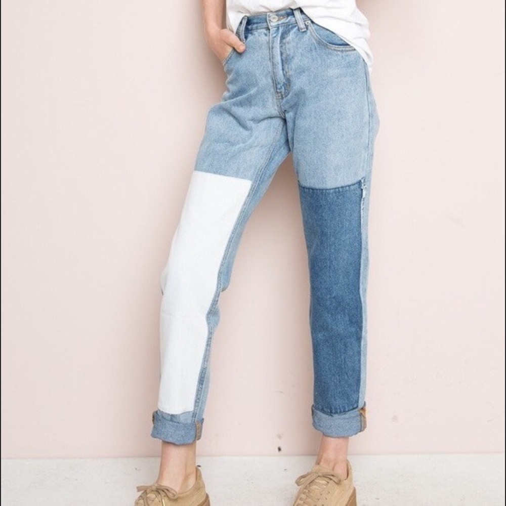 brandy melville kenzo patch jeans